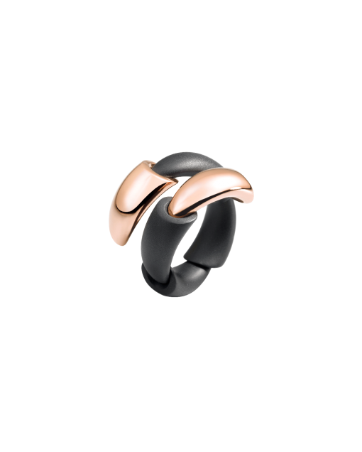 anillo calla 2 oro rosa titanio