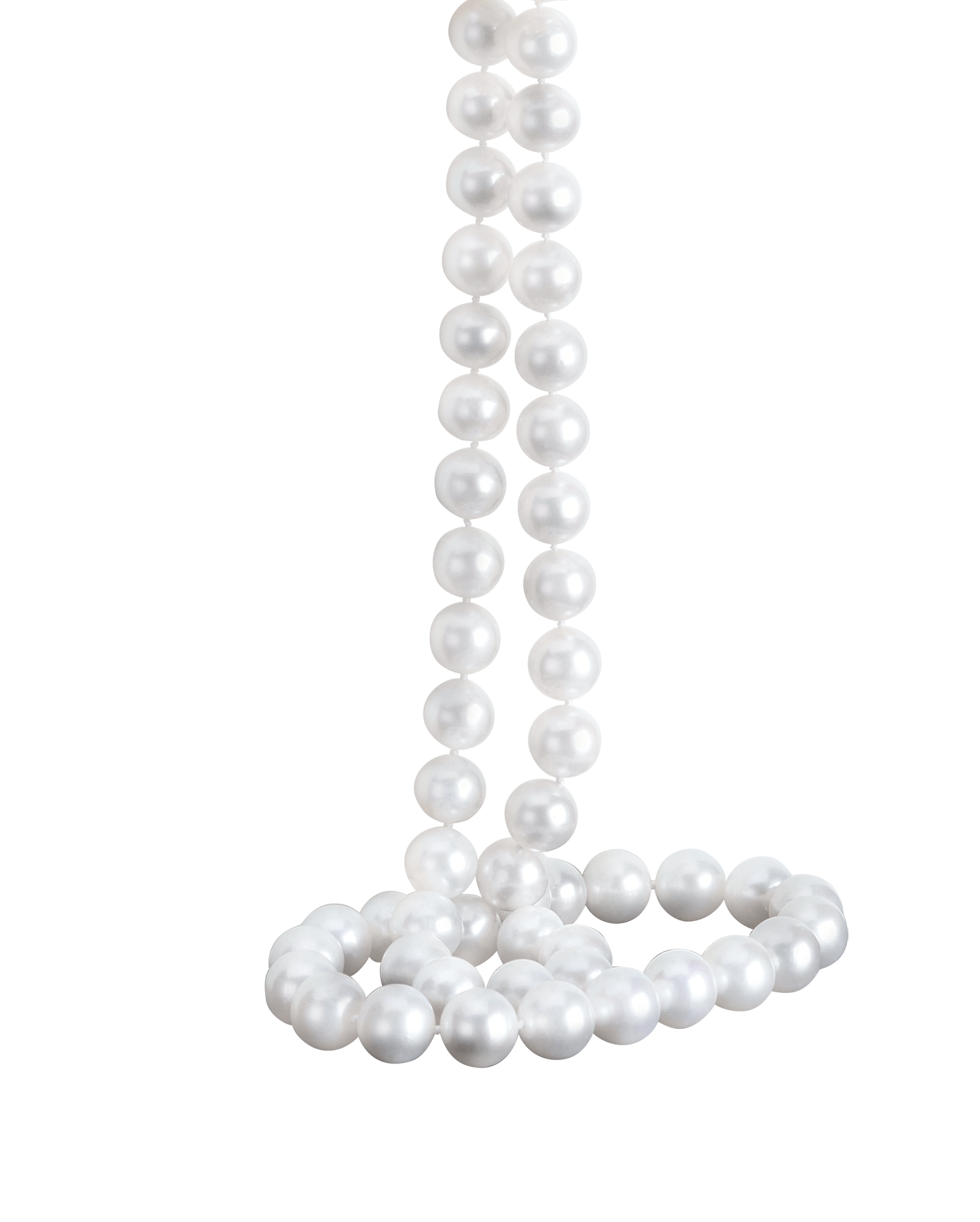 collar largo de perlas blancas peyrelongue