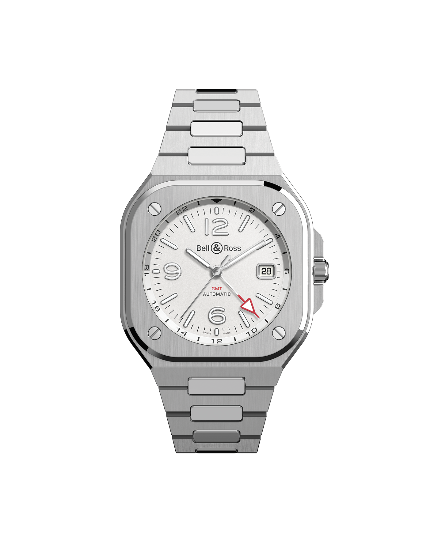 reloj bell and ross br05 gmt white br05g-si-st