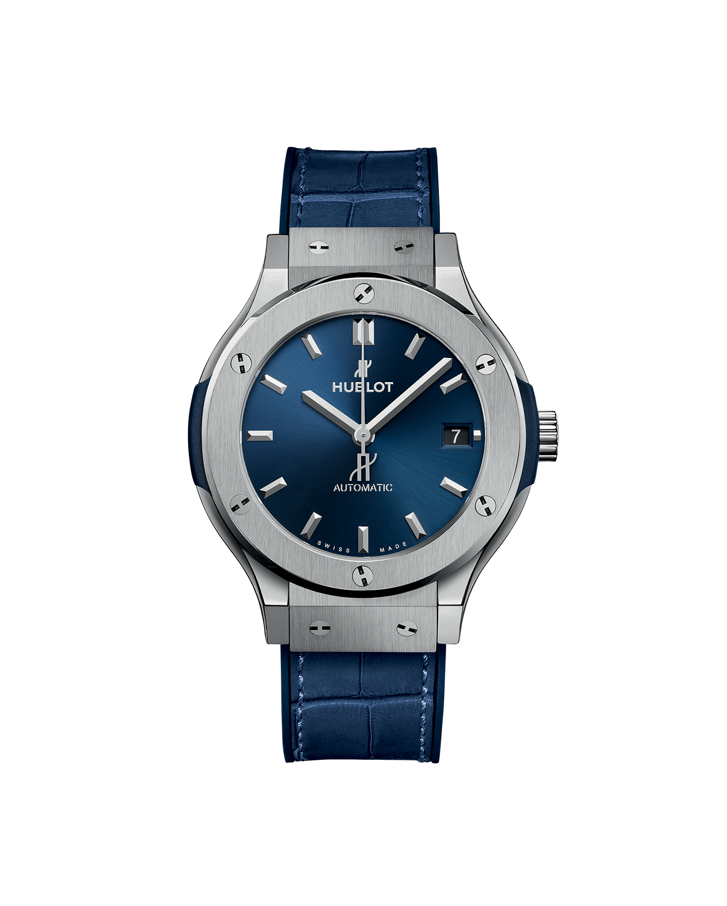 reloj hublot classic fusion titanium blue 565.nx.7170.lr