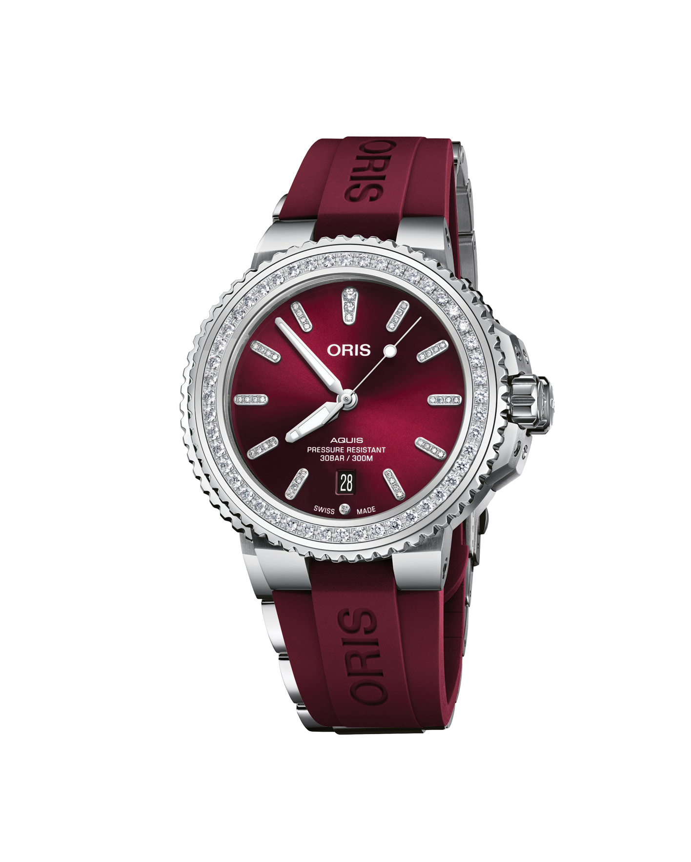 reloj oris aquis date diamonds 01 733 7766 4998-07 22 68fc