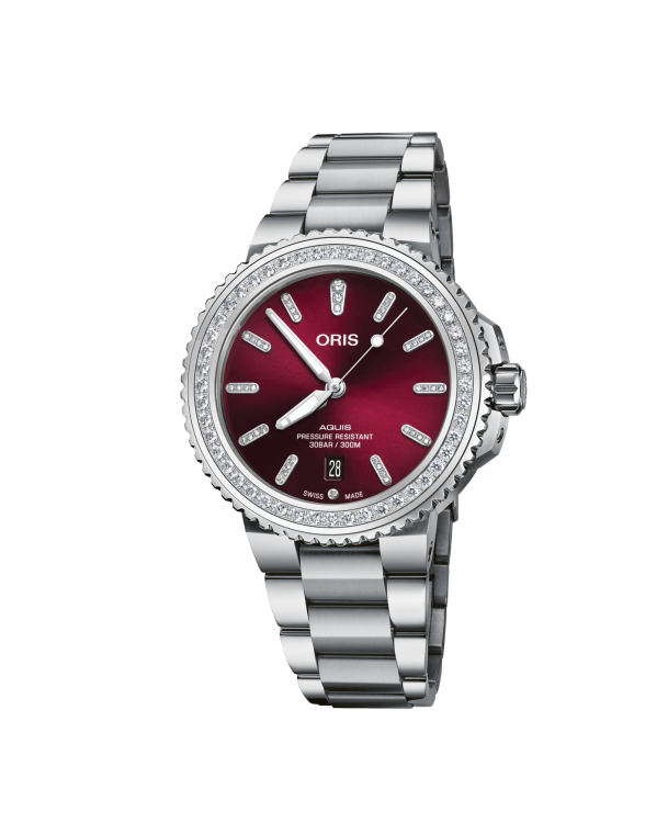 reloj oris aquis date diamonds 01 733 766 4998-07 822 05peb