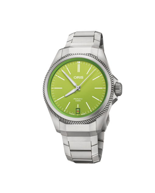 reloj oris propilot x kermit edition 01-400-7778-7157-set