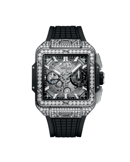 reloj hublot square bang unico titanium pavé 821.NX.0170.RX1604