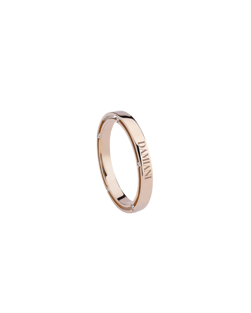 anillo damiani d. side oro rosa diamantes 20053398