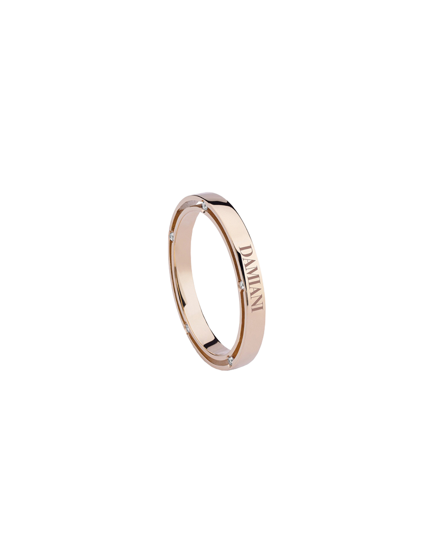 anillo damiani d. side oro rosa diamantes 20053398