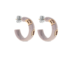 aretes damiani d. icon ceramica capuchino oro rosa 20072392