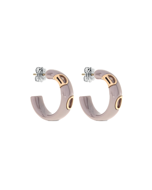 aretes damiani d. icon ceramica capuchino oro rosa 20072392