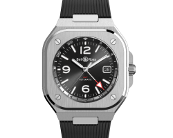 reloj bell & ross br 05 gmt br05g-bl-st/srb