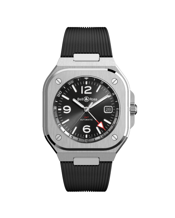 reloj bell & ross br 05 gmt br05g-bl-st/srb