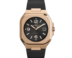 reloj bell & ross br 05 gold BR05A-BL-PG/SRB