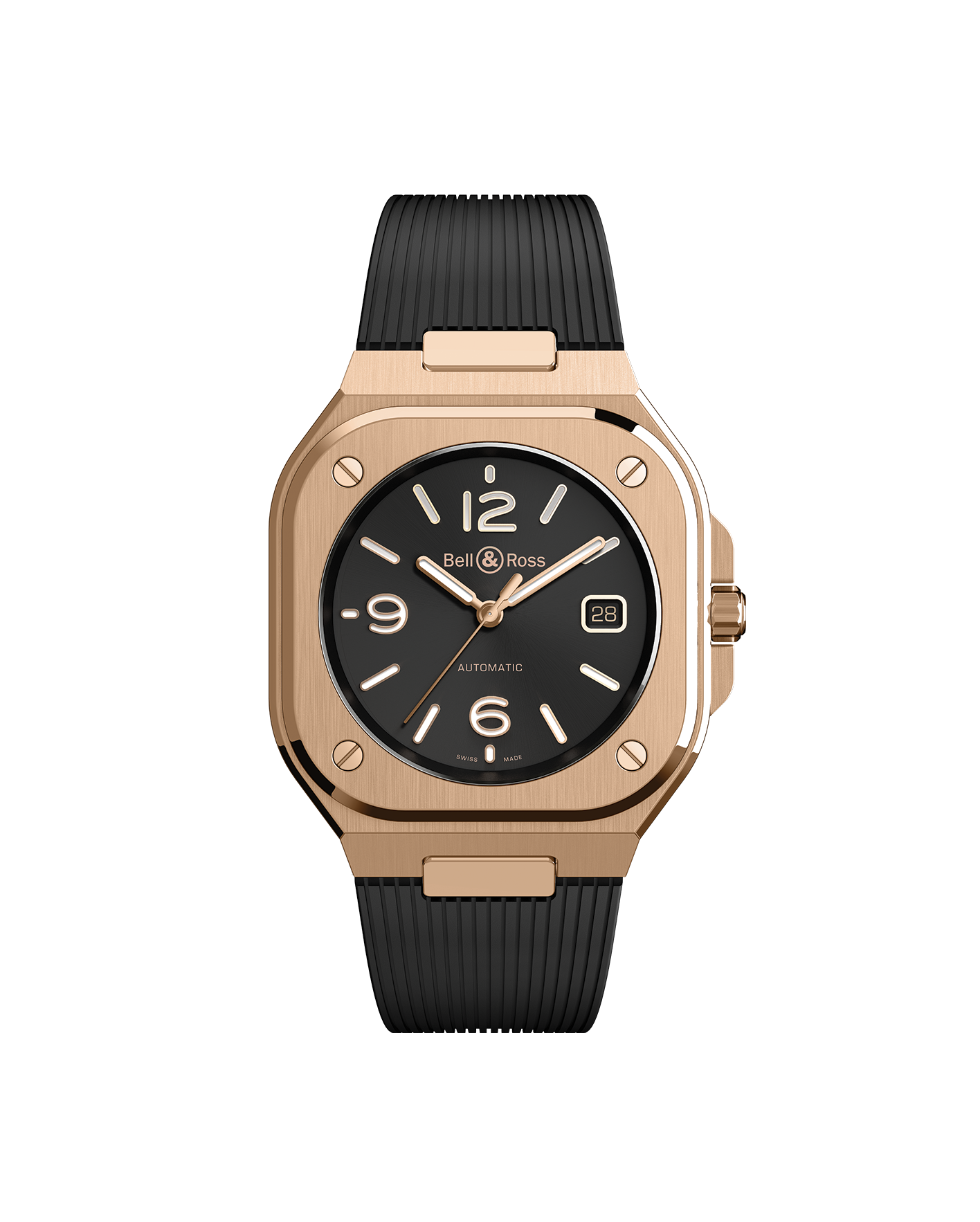 reloj bell & ross br 05 gold BR05A-BL-PG/SRB