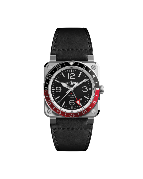 reloj bell & ross br03-93 gmt br0393-bl-st/sca