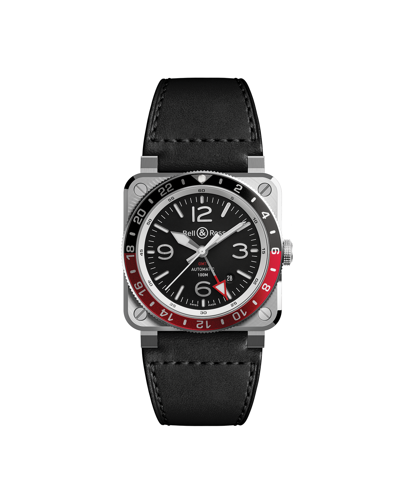 reloj bell & ross br03-93 gmt br0393-bl-st/sca