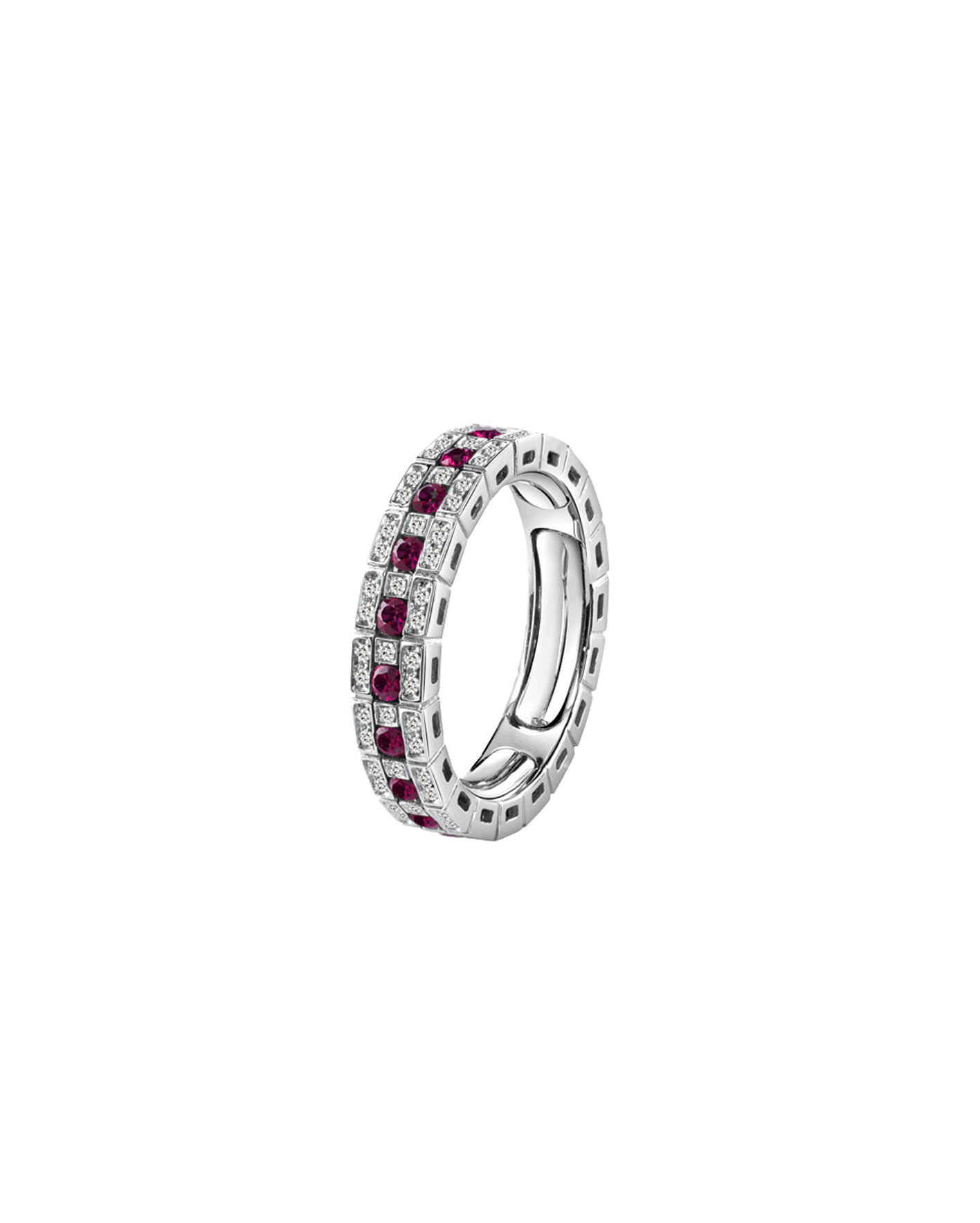 anillo damiani belle epoque oro blanco diamantes y rubies 20062803