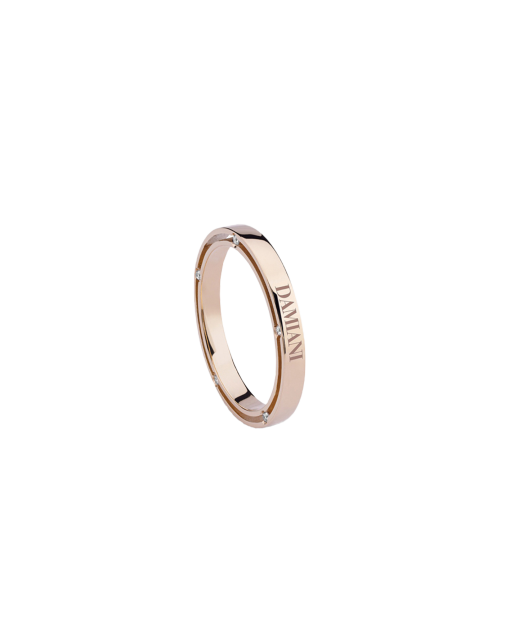 anillo damiani d. side oro rosa diamantes 20053387