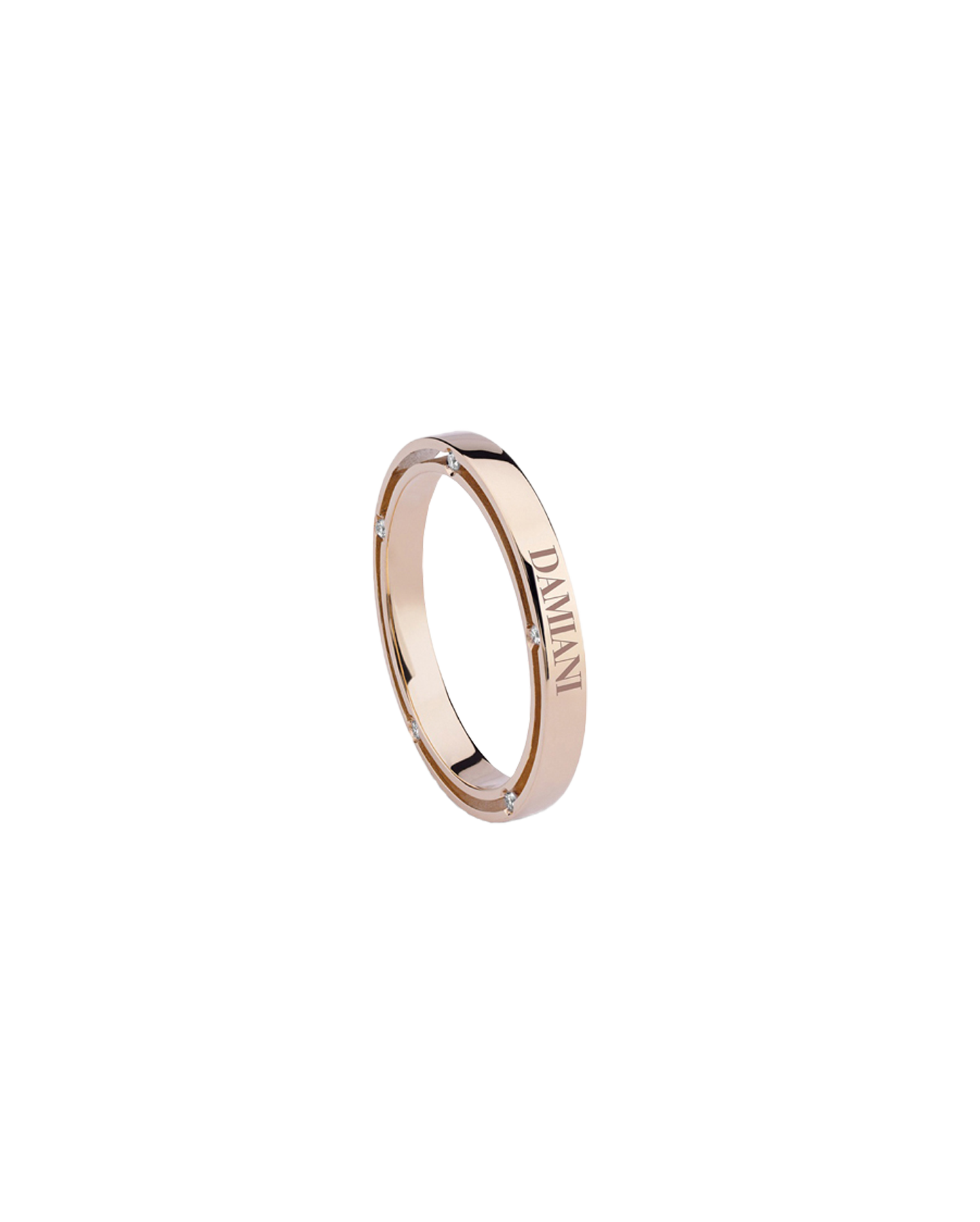 anillo damiani d. side oro rosa diamantes 20053387