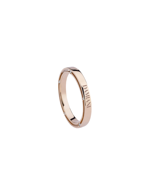 anillo damiani d. side oro rosa diamantes 20053389