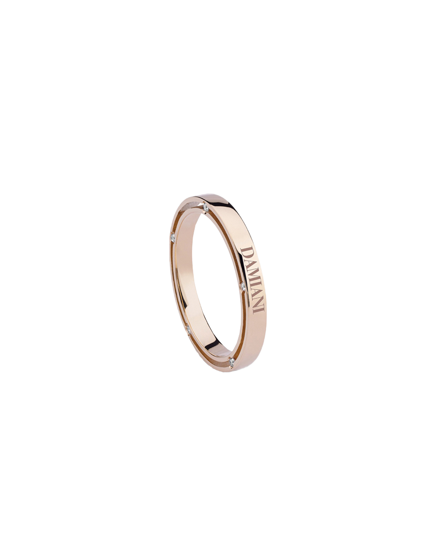 anillo damiani d. side oro rosa diamantes 20053389