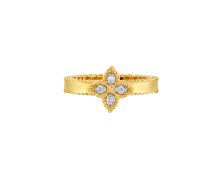 anillo roberto coin princess flower oro amarillo con diamantes 7771383aj65x