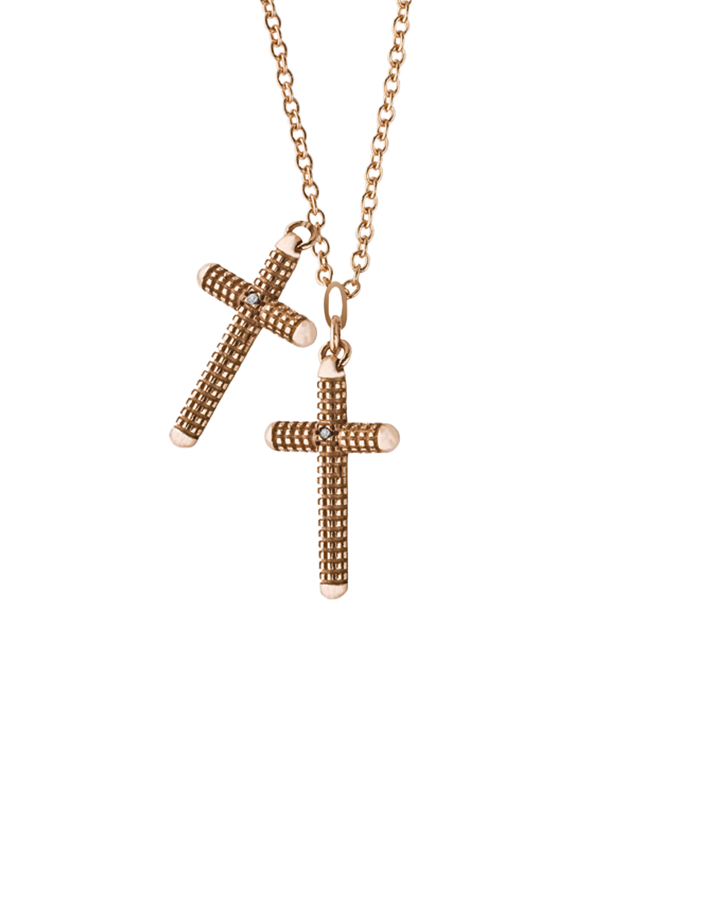 collar damiani metropolitan dos cruces oro rosa 20062175