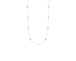 collar largo roberto coin palazzo ducale en oro rosa con diamantes 7773017ax35x