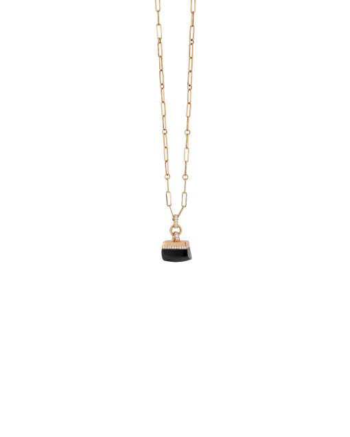 collar roberto coin sauvage privé en oro rosa con diamantes y jade negro 8882830ax33jx