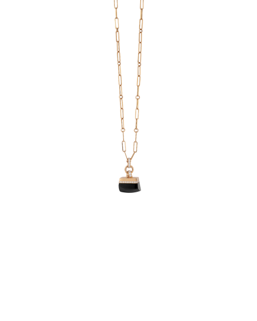 collar roberto coin sauvege privé oro rosa con diamantes y jade negro 8882830axchx