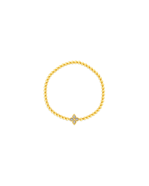 pulsera roberto coin princess flower en oro amarillo con diamantes 7773044ajlbxp