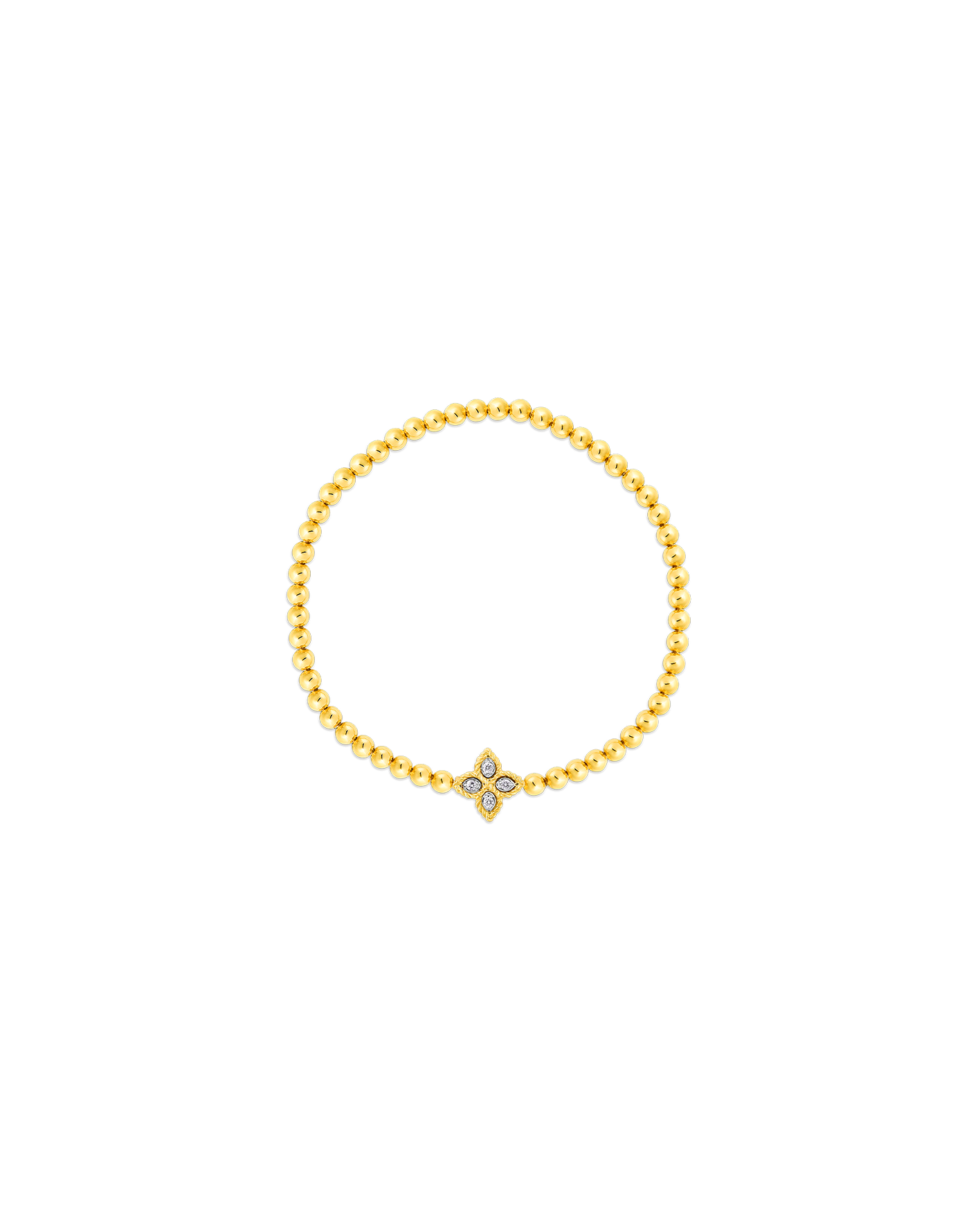 pulsera roberto coin princess flower en oro amarillo con diamantes 7773044ajlbxp