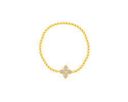 pulsera roberto coin princess flower en oro amarillo con diamantes 7773045ajlbxp