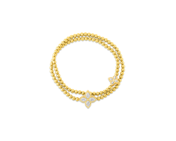 pulsera roberto coin princess flower en oro amarillo con diamantes 7773054ajlbx