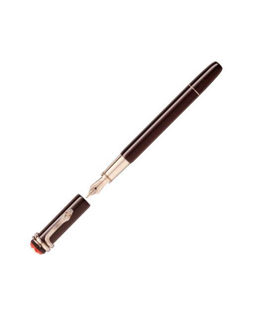 pluma fuente montblanc rouge et noir mb116892