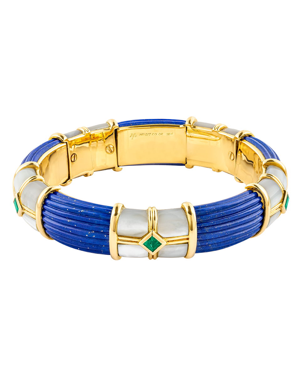 pulsera nacar lapislazuli esmeralda