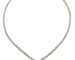 collar de oro amarillo con diamantes y esmeralda