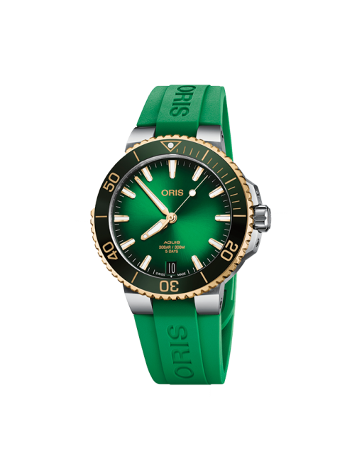 01 400 7769 6357-07 4 22 77FC - Aquis Date Calibre 400 Bi-Colour-verde