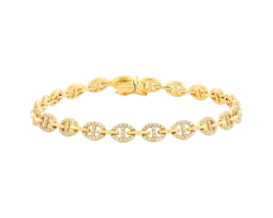 Pulsera Chain de oro amarillo con Diamantes