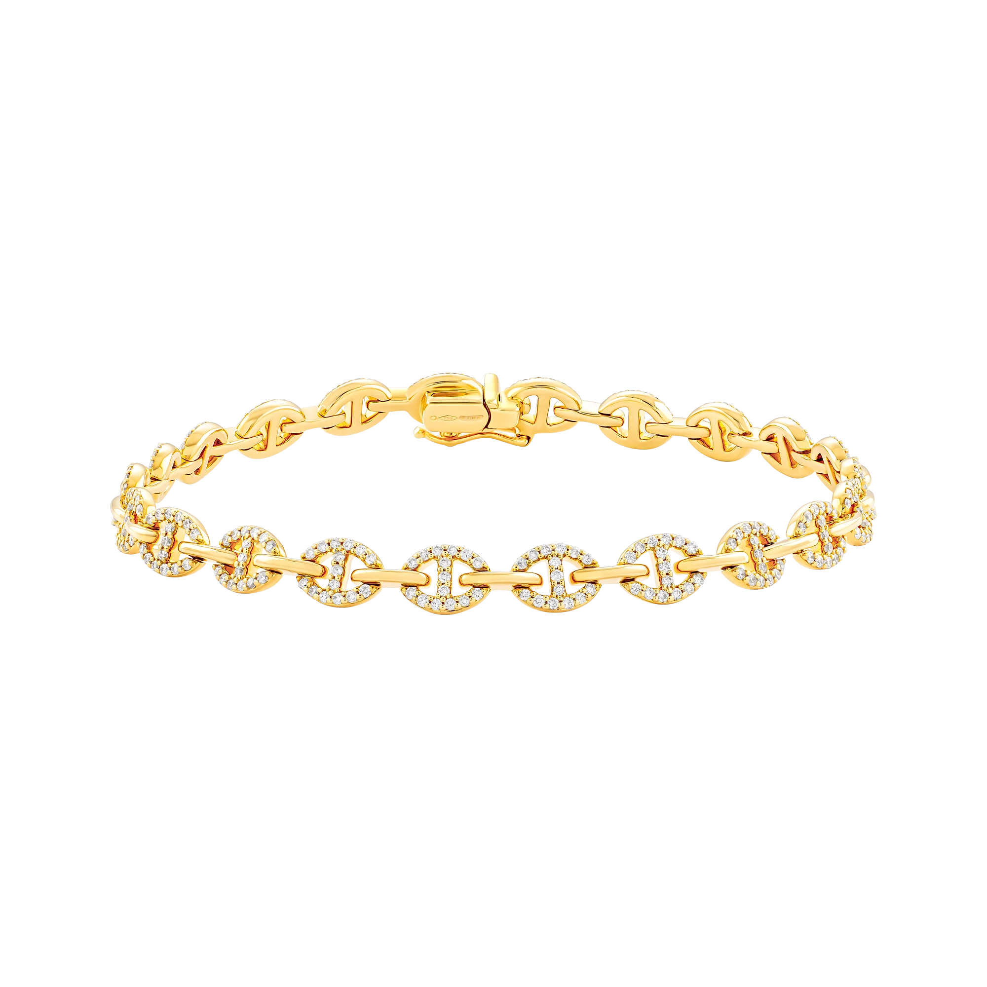 Pulsera Chain de oro amarillo con Diamantes