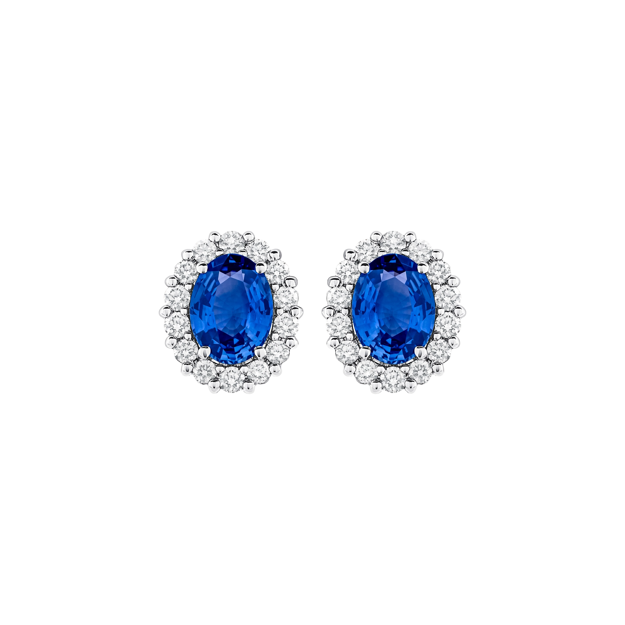 Aretes princess Diana con Zafiros