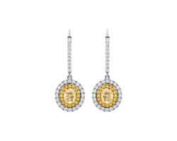 Aretes Colgantes de Diamantes Amarillos