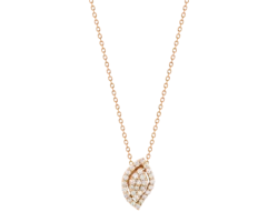 Collar dije pétalo de diamantes en oro rosa