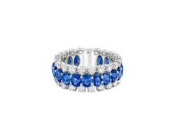 Anillo de Zafiros y Diamantes