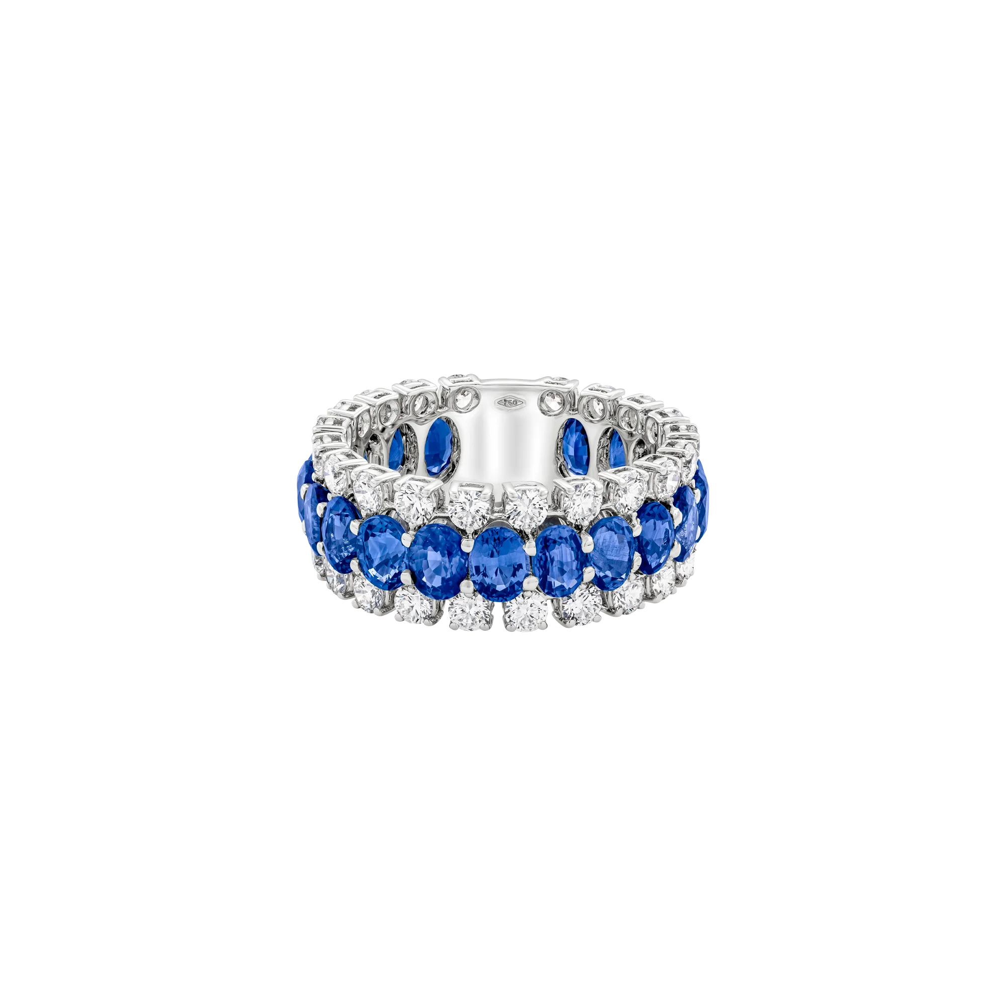 Anillo de Zafiros y Diamantes