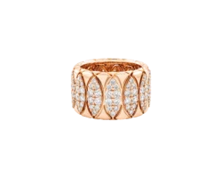 Anillo en Oro Rosa con Diamantes Pavé
