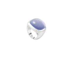 Anillo de Oro Blanco Cabochon