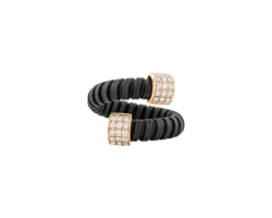 Anillo espiral con diamantes pavé